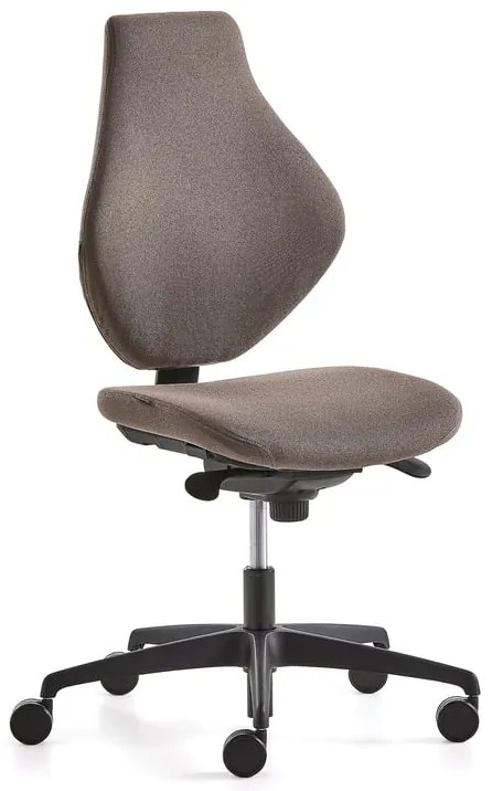 Kancelárska stolička HURRAY, nízke operadlo, hnedá