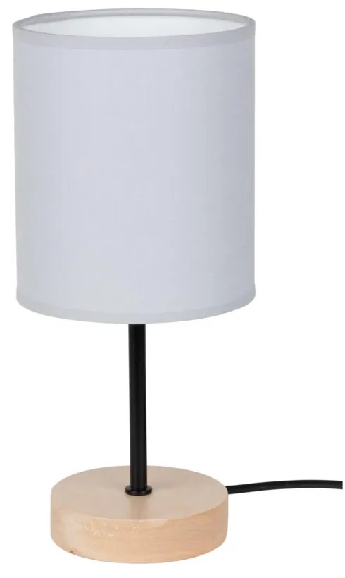 Stolná lampa Mila 1xE27 Max.25W Brezová / Čierna / Sivá