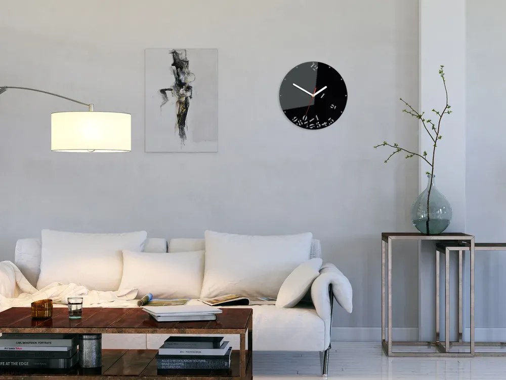 Nástěnné hodiny Numbers 30 cm černé