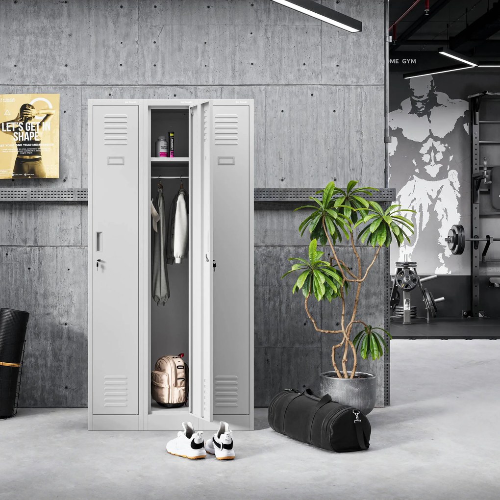 Pracovná kovová skriňa BHP sivá: KACPER II 1 Plus