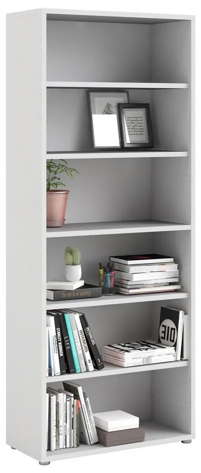 Biela modulárna knižnica 89x222 cm Prima – Tvilum