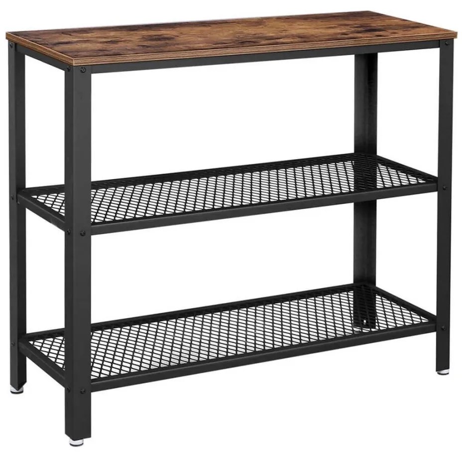 Odkladací stolík LUVOR hnedá/čierna