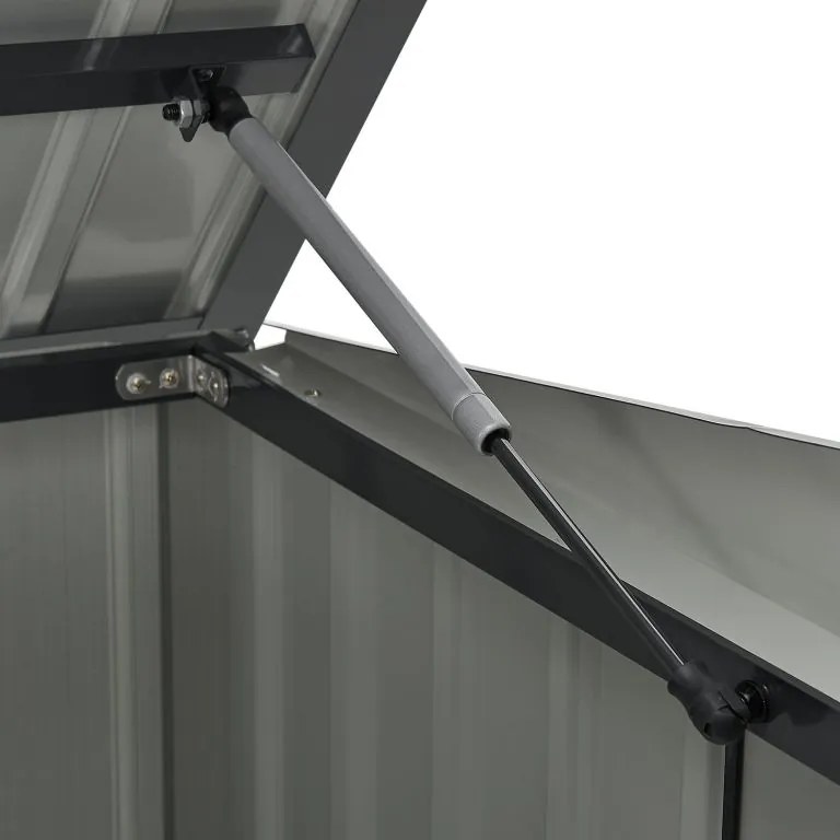 Kovový prístrešok, 3 popolnice, výklopné veko, 200×105×128cm