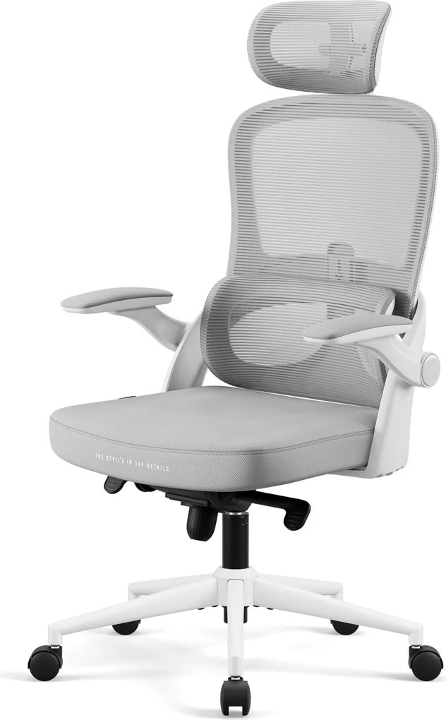 Ergonomická kancelárska stolička Normal Size, svetlosivá: Diablo V-Light