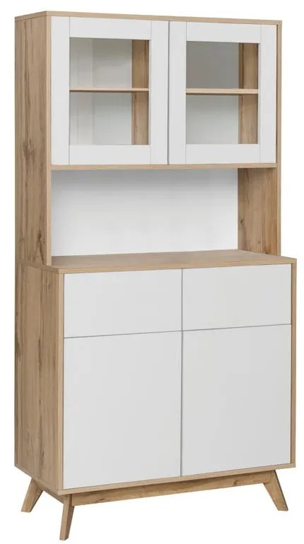 Kredenc v dekore duba v bielo-prírodnej farbe 84x165 cm Skandi – Støraa