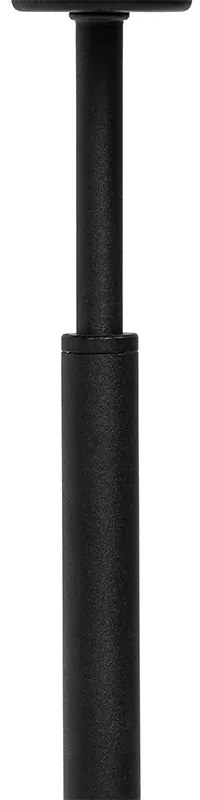 Moderná stolná lampa s textilným tienidlom čierna so zlatom - VT 1