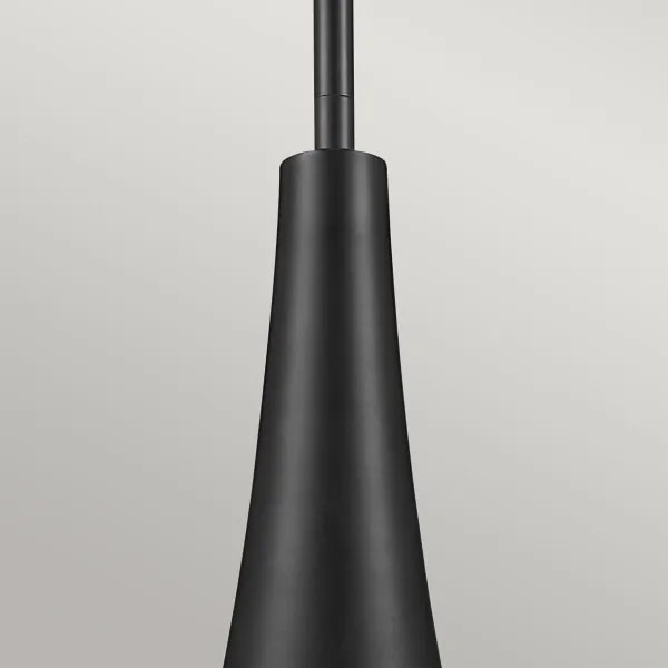 Kichler KL-DEELA-P-BK - Závesné svietidlo na tyči DEELA 1xE27/60W/230V priemer 17,8 cm čierna