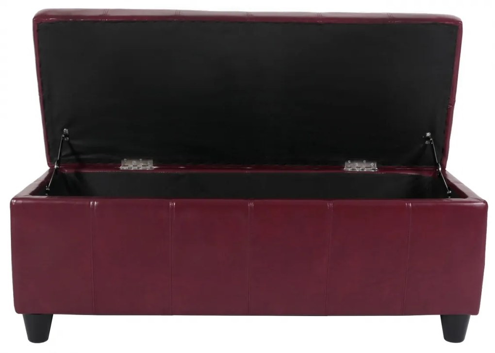 Skladovacia lavica Krien 112 x 45 x 45cm - Červená