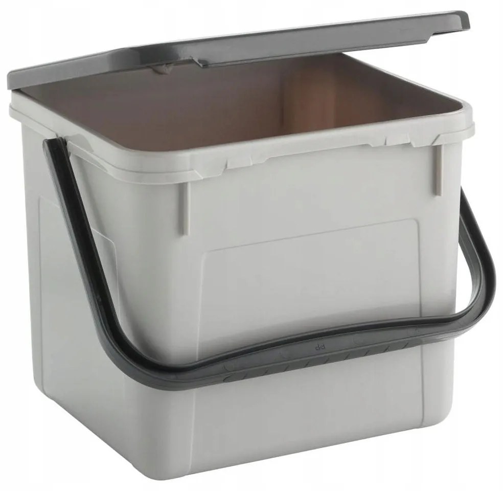 Nádoba na prací prášok, granule alebo bioodpad – 4,5l DETERGENT sivý