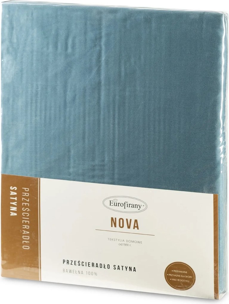 MAKOSATÉNOVÉ PRESTIERADLO NOVA 180X210 CM SVETLOMODRÉ