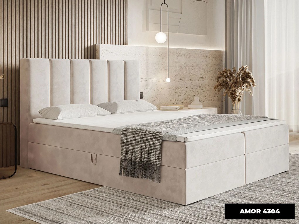 PROXIMA.store - Kontinentálna boxspring posteľ FLORA ROZMER: 180 x 200 cm, TYP MATRACA: TAŠTIČKOVÉ PRUŽINY, VRCHNÝ MATRAC (TOPPER): BEZ TOPPERU