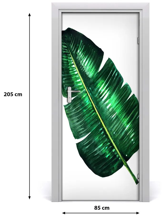 Samolepiace fototapety na dvere listy banánovníka 85x205 cm