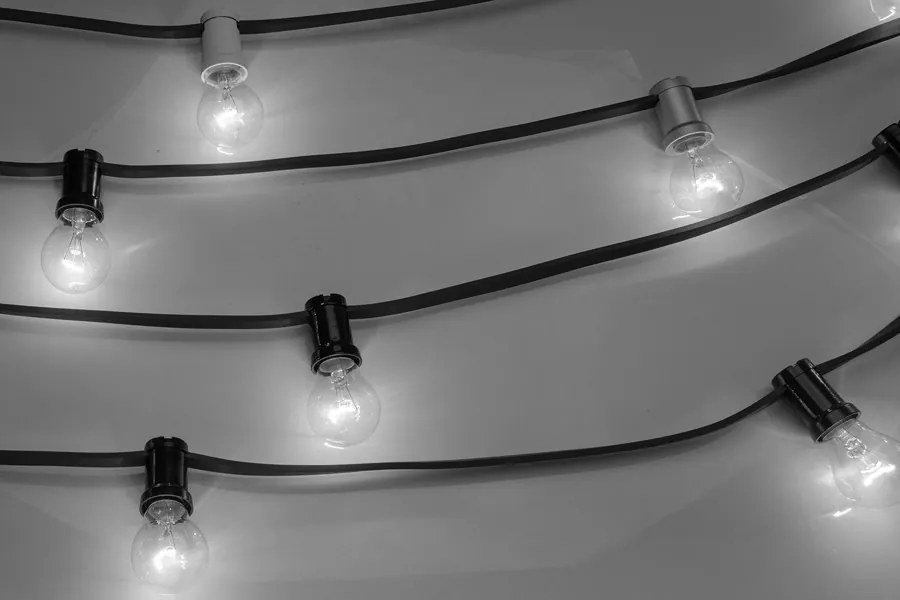 Ecolamp LED svetelná reťaz, 17m, (bez žiaroviek), háčik, b