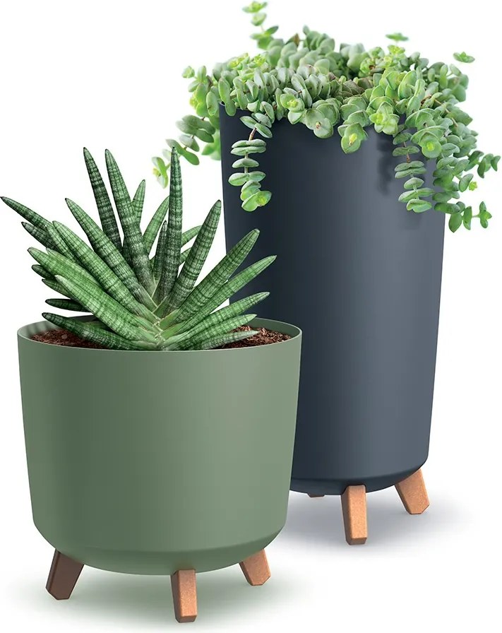 Kvetináč GRACIE TUBUS 29,8 cm antracitový