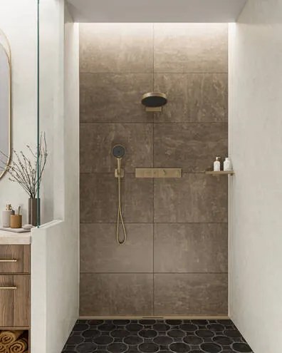 Hansgrohe Rainfinity, ručná sprchová hlavica 130, bronzová matná, HAN-26864140