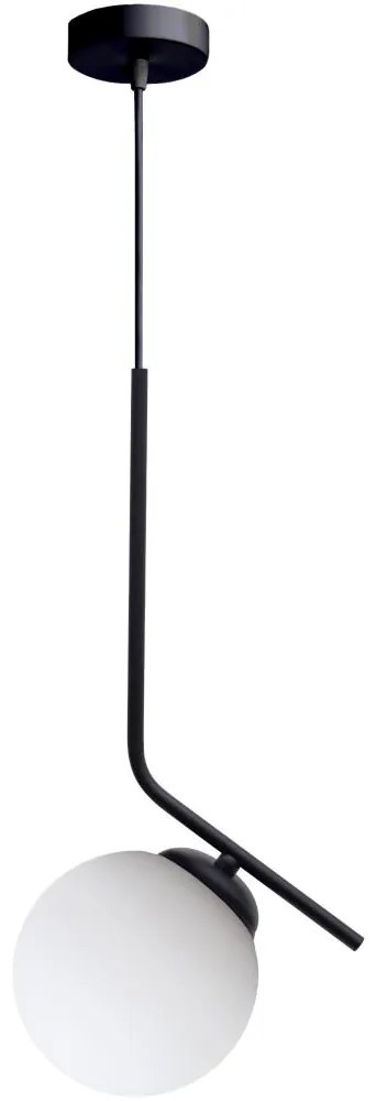 Luster na lanku FIRA 1xE27/60W/230V čierna