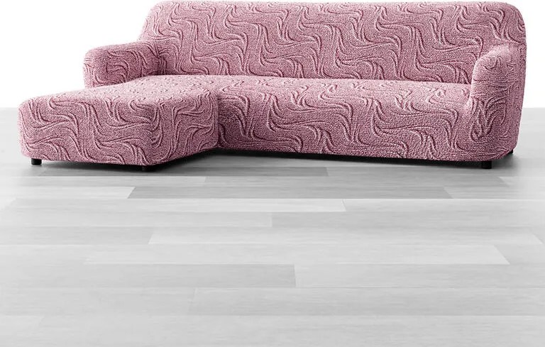 Bielastické poťahy BRILLANTE bordó sedačka s otomanom vľavo (š. 170 - 300 cm)