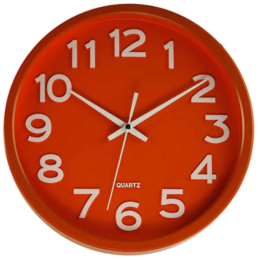 Plastové dizajnové hodiny JVD HX2413.5 červené