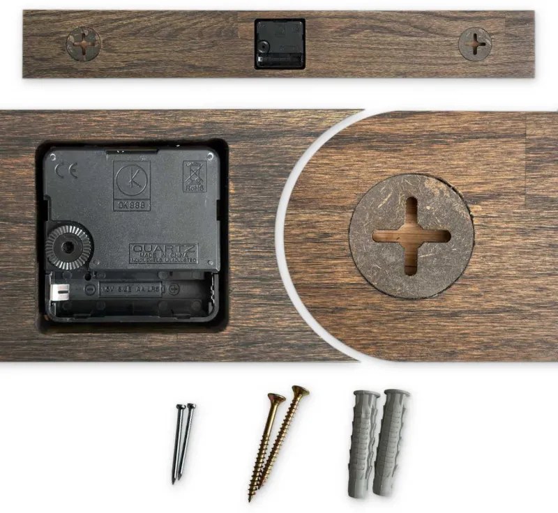 Ručne vyrobené dubové zvislé hodiny škandinávsky dizajn I SENTOP MAS021-3169