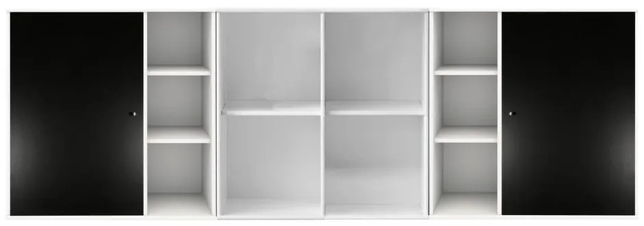 Čiernobiela nástenná komoda Hammel Mistral Kubus, 206 x 69 cm