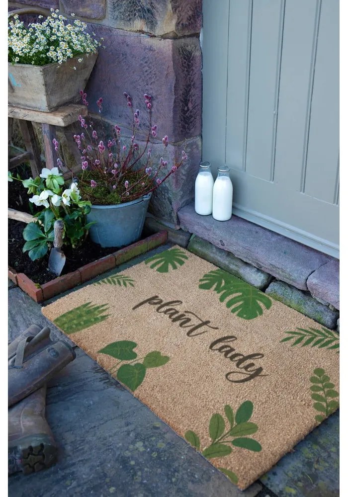 Rohožka z kokosového vlákna 40x60 cm Plant Lady – Artsy Doormats