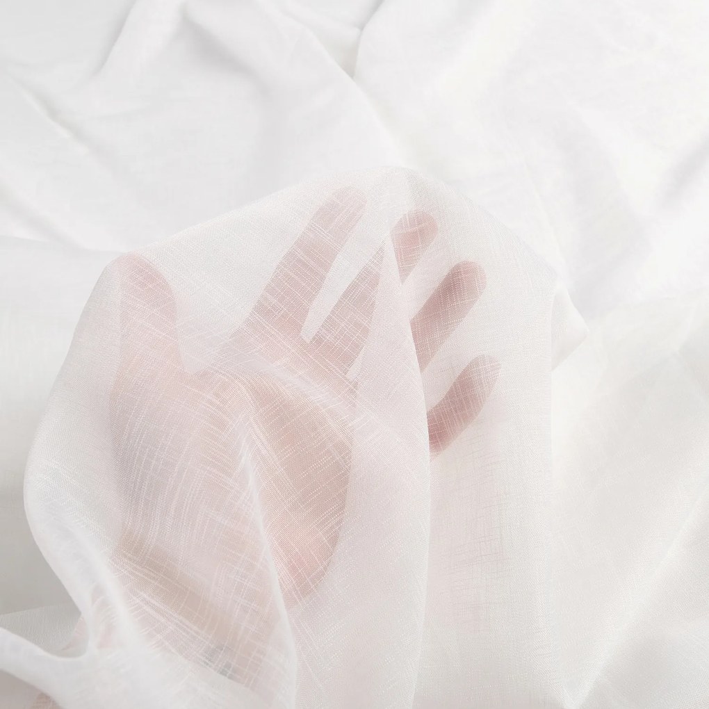 Voál krémovo biely žíhaný s olovkom ZAC-002 výška 275 cm Šitie na mieru