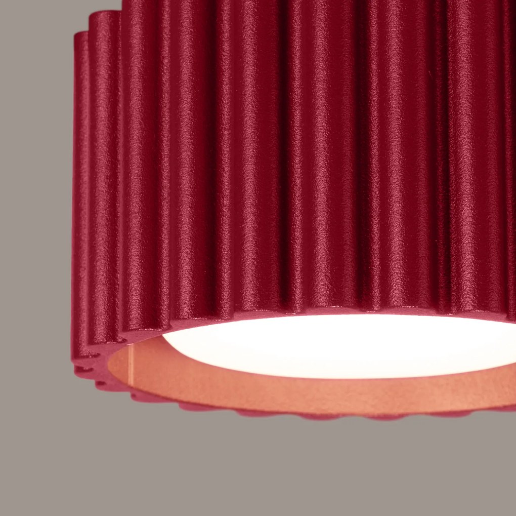 Stropné svietidlo Aura, 1x bordové hliníkové tienidlo, (6 cm)