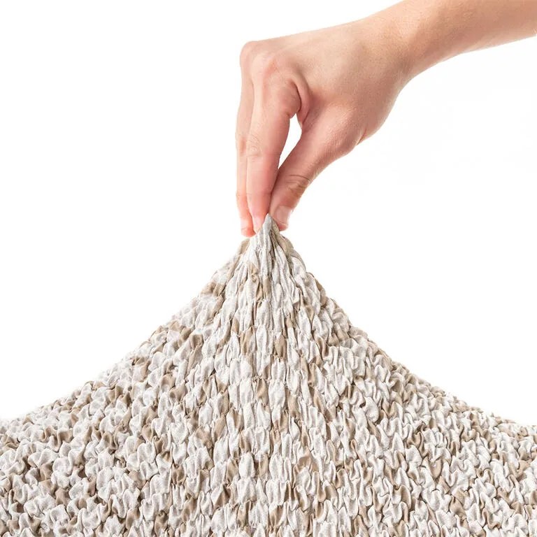 Bielastické poťahy VENEZIA béžová kreslo ušiak (š. 60 - 110 cm)