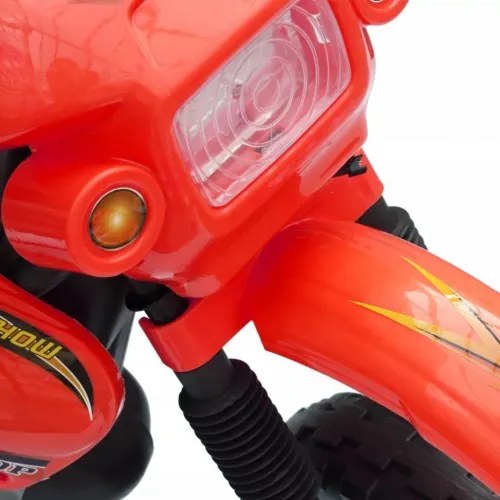 Detská elektrická motorka červenej farby-