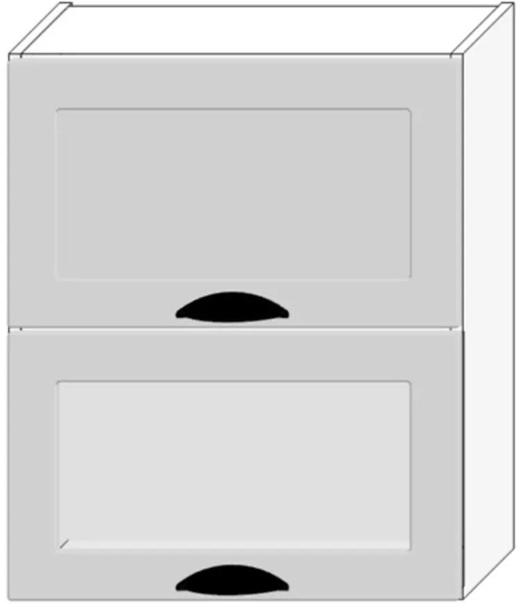 Kuchynská skrinka Adele W60grf/2 Sd Šedá Mat/Biely