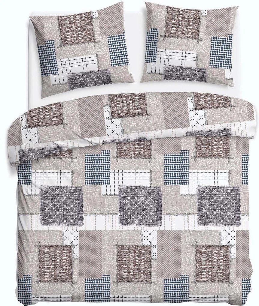 FLANELOVÉ OBLIEČKY FLANELOVE 160X200 CM, 2KS 70X80 CM VZOROVANÉ