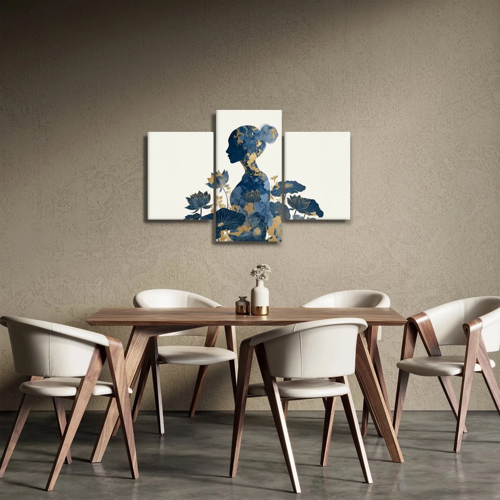 Obraz - Mramorový profil ženy (90x60 cm)