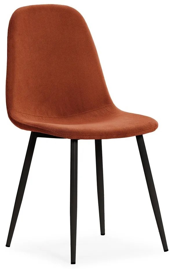 Terakotové čalúnené jedálenské stoličky v súprave 4 ks Minka – Marckeric