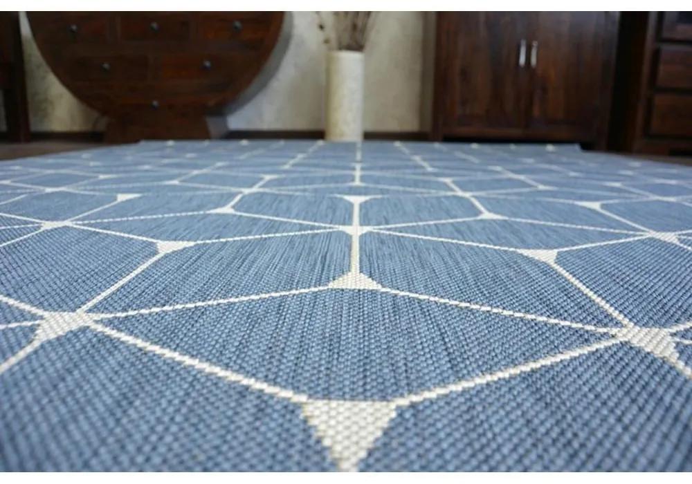 Kusový koberec Kocky 3D modrý 200x290cm