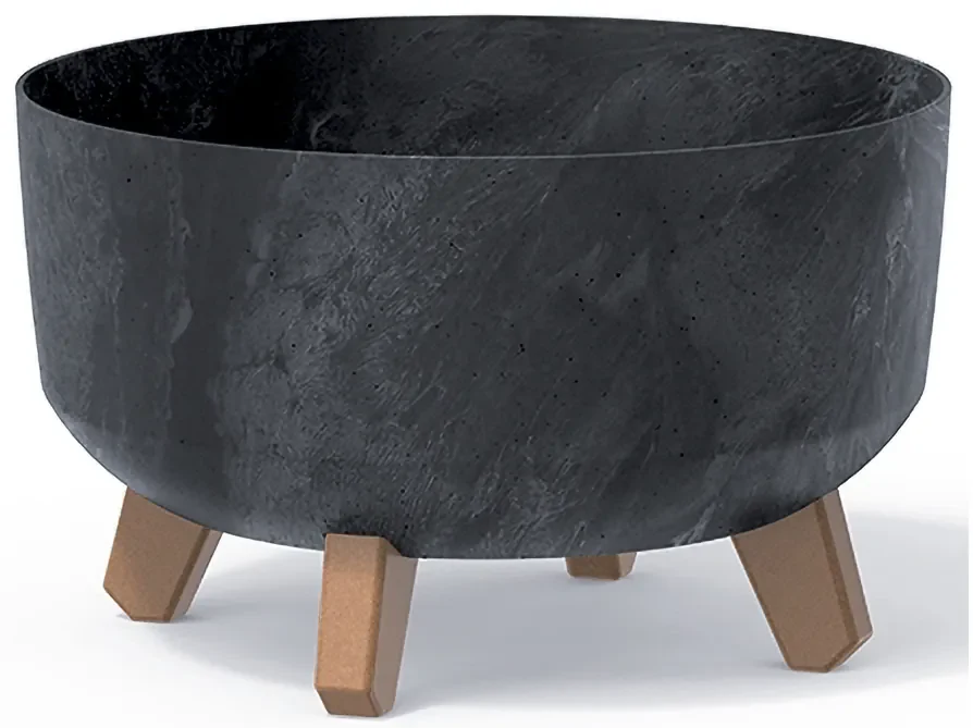 Plastový kvetináč na nožičkách DGRL300LE 28,5 cm - antracit