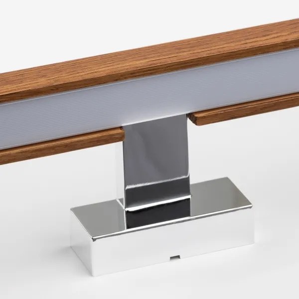 Brilagi-LED Kúpeľňové osvetlenie zrkadla WOODY MIRROR LED/8W/230V IP44 dub/chróm