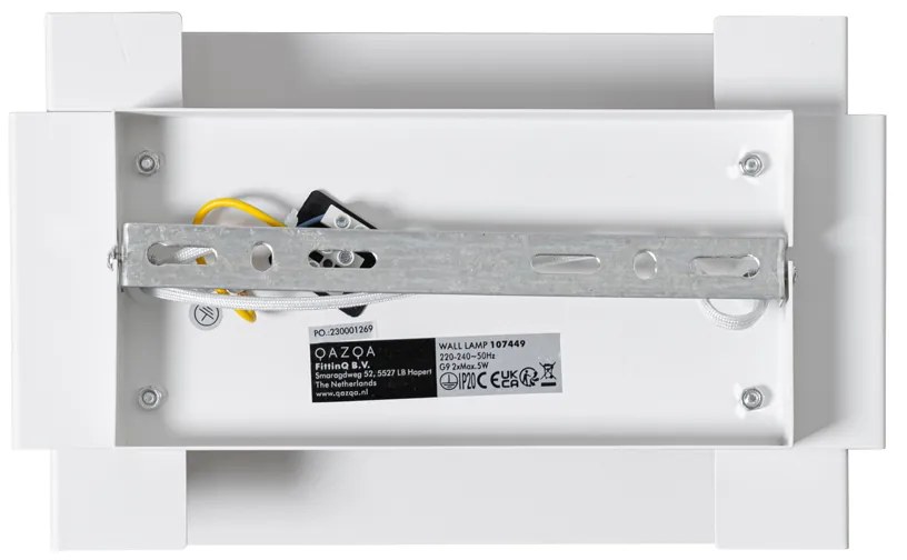 Priemyselná nástenná lampa biela 2-žiarovková - Coen