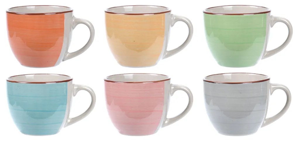 Keramická šálka Pastel 90 ml sada 6ks