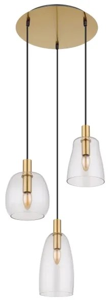 Globo 15789-3HM - Luster na lanku GARRI 3xE14/40W/230V pr. 43 cm mosadz