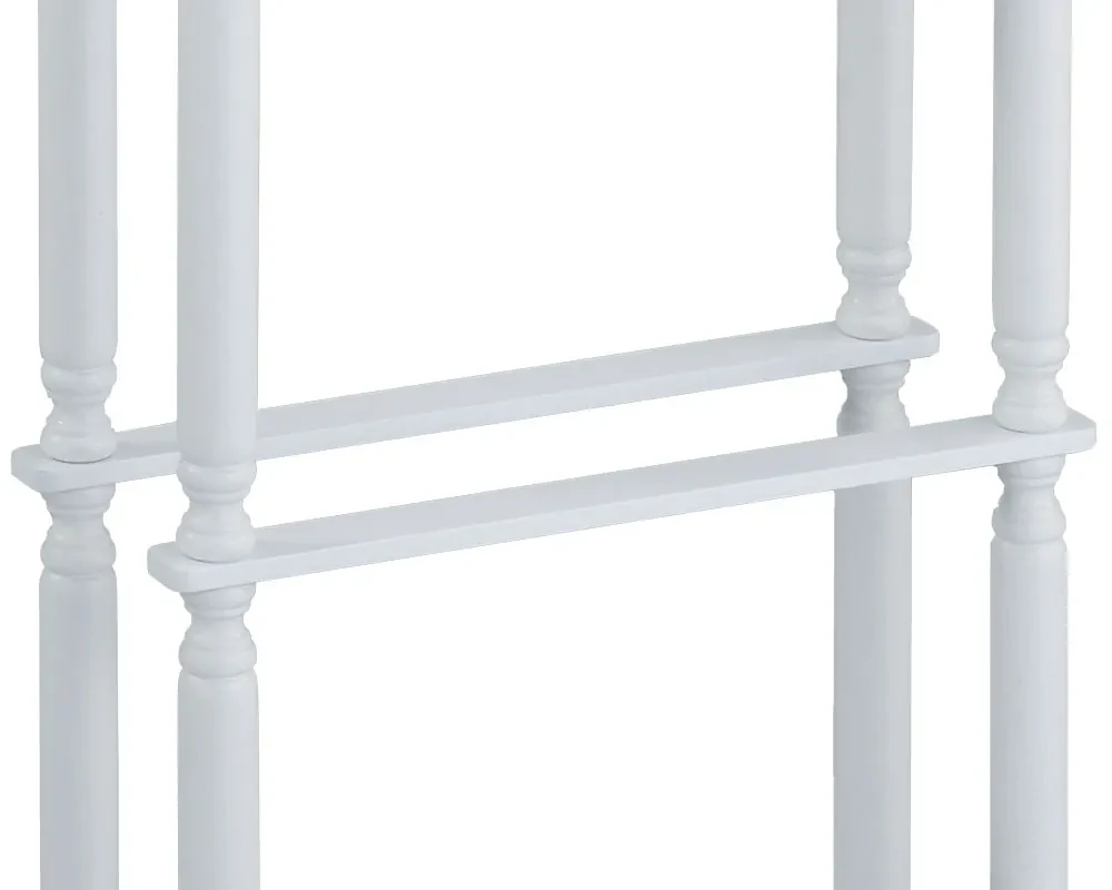 Autronic - Nemý sluha, výška 108 cm, masív kaučukovník, biely matný lak, nosnosť 7 kg - 20652-04 WT AKCE