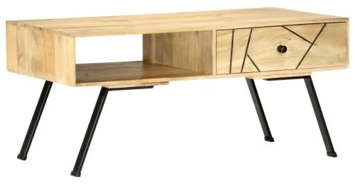 vidaXL Konferenčný stolík z mangovníkového dreva 95x50x42 cm-