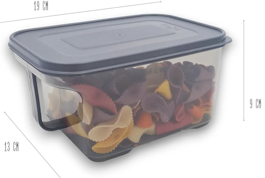 Orion Dóza na potraviny s vekom a uchom MATRIX, 1,7 l, sivá