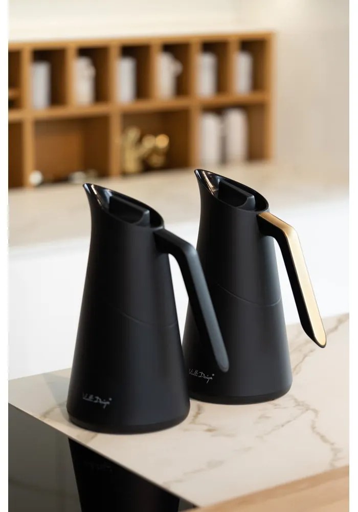 Čierna termoska 1 l Soho – Vialli Design