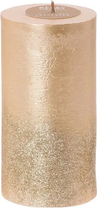 Sviečka Merry Christmas – zlatá 13 cm
