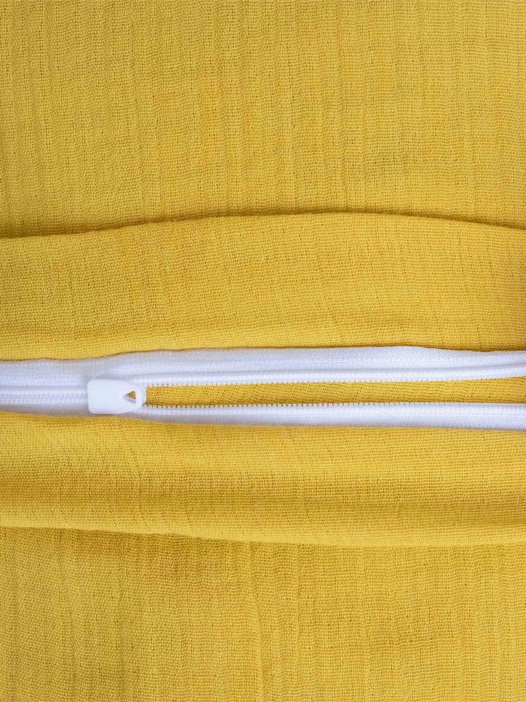 Mušelínová obliečka na vankúš 50 × 70 cm – Alexia horčicové