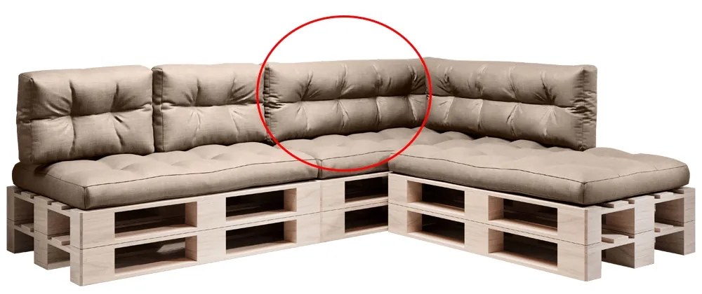 Vankúš na paletové sedenie Anika Typ 2 40x120 cm - hnedá