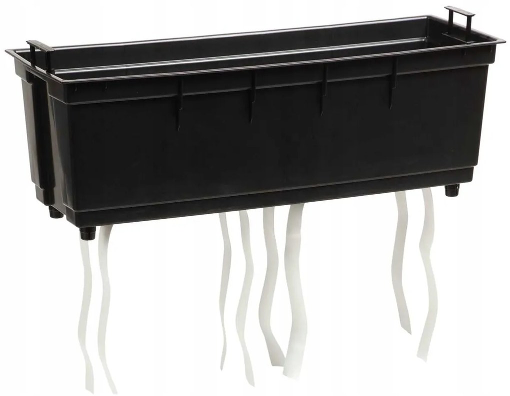 Truhlík s vkladom Bloom čierny betón