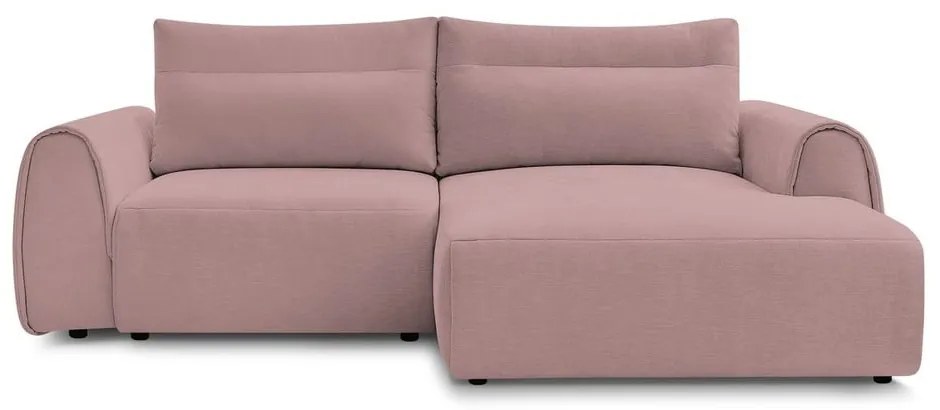Svetloružová rohová pohovka Aden – Bobochic Paris
