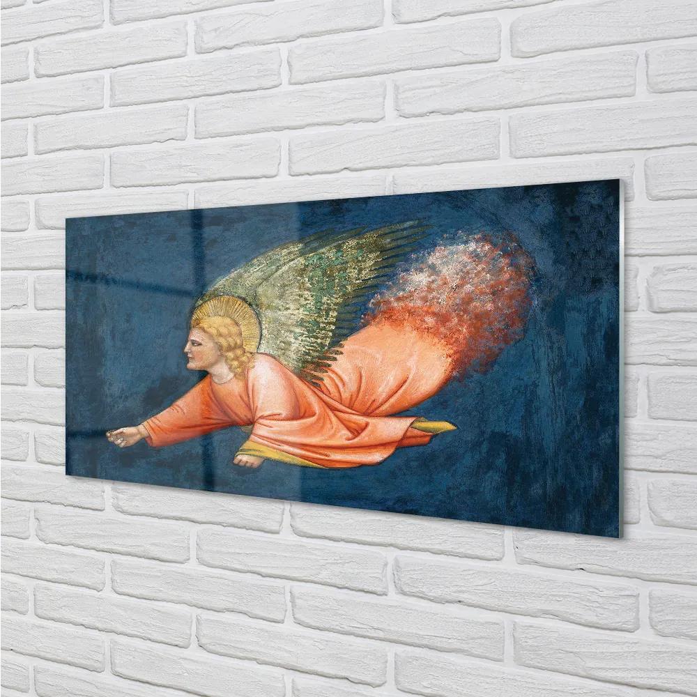 Sklenený obklad do kuchyne Art okrídlený anjel 125x50 cm
