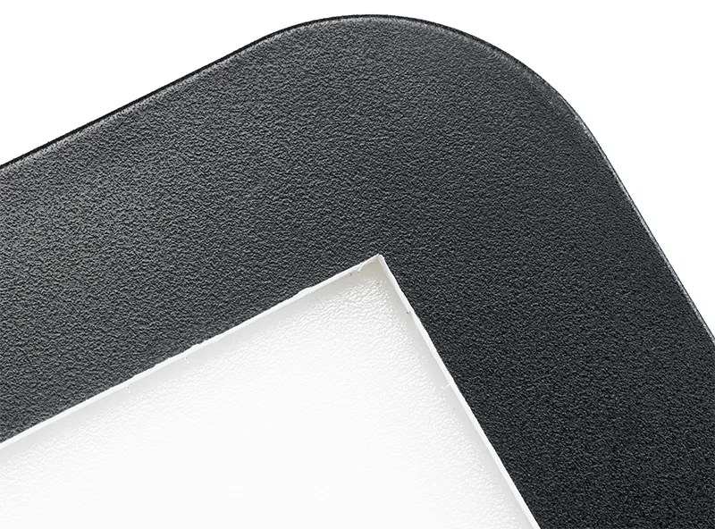Stropné svietidlo čierne 30 cm vrátane LED 3-stupňového stmievača IP44 - Steve